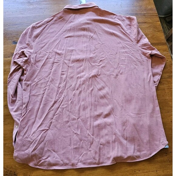 NWT Nice Stuff Clothing Long Sleeve Knit Button Down Shirt Size XL Red Mauve - Picture 10 of 10